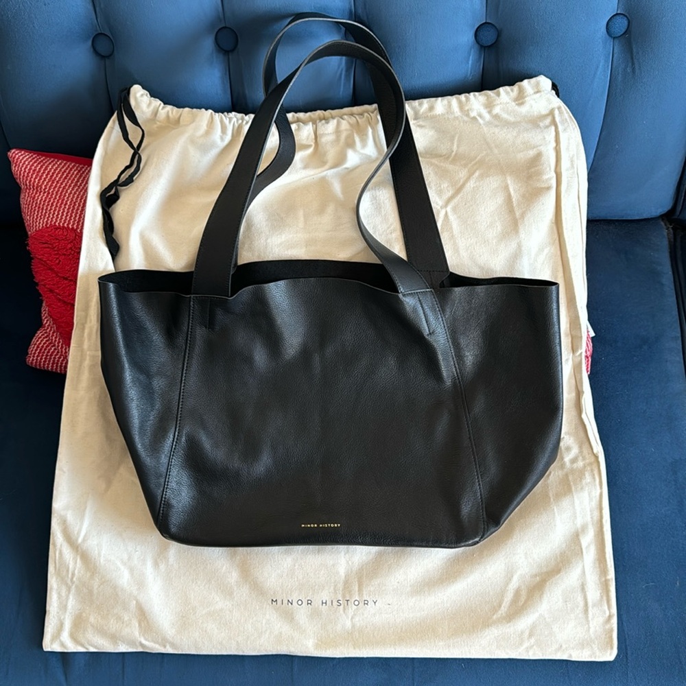 Minor History Black Leather ‘Times’ Tote